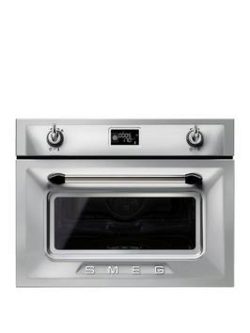 Smeg Sf4920Vcx 45Cm Built-In Compact Steam Combi Oven - Silver